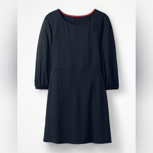 Boden Navy Long Sleeve Jersey Knit Dress Sz 10 Long - Picture 1 of 9